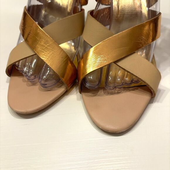 Ted Baker Women's Adilina Rose Gold Ankle Strap Heeled Sandals Size 39.5 US Sz 9 - Picture 5 of 8